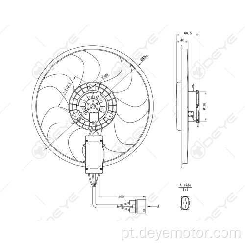 Motor da ventoinha do radiador de refrigeração para VW TOUAREG PORSCHE